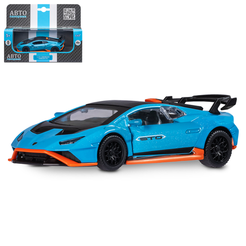 Модель 1:40 Lamborghini STO, голубой, откр. двери