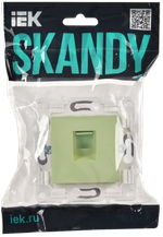 SKANDY Розетка компьютерная RJ45 кат.5E SK-K01G мятный IEK