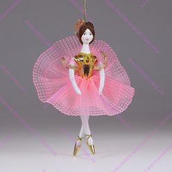 Ёлочная игрушка Балерина цветная