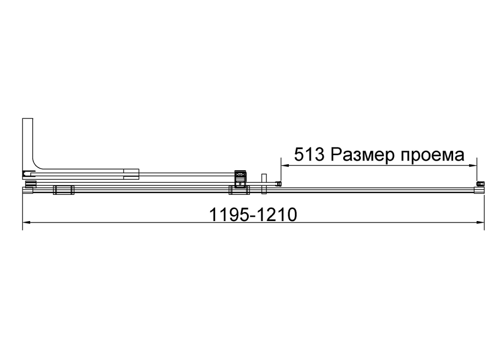 Душевая дверь Vincea Волк-Ин (Walk-In) VDS-4WSL120CL-L, 1200, хром, стекло прозрачное, левая