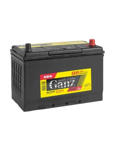 Аккумулятор GANZ PRO-Line JIS 95 А/ч, обратный R+, для легковых автомобилей, высокая мощность и надежность, Ca/Ca