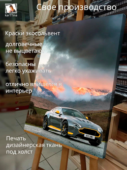 Картина "Aston Martin Vantage" для интерьера 50х70см 1шт.