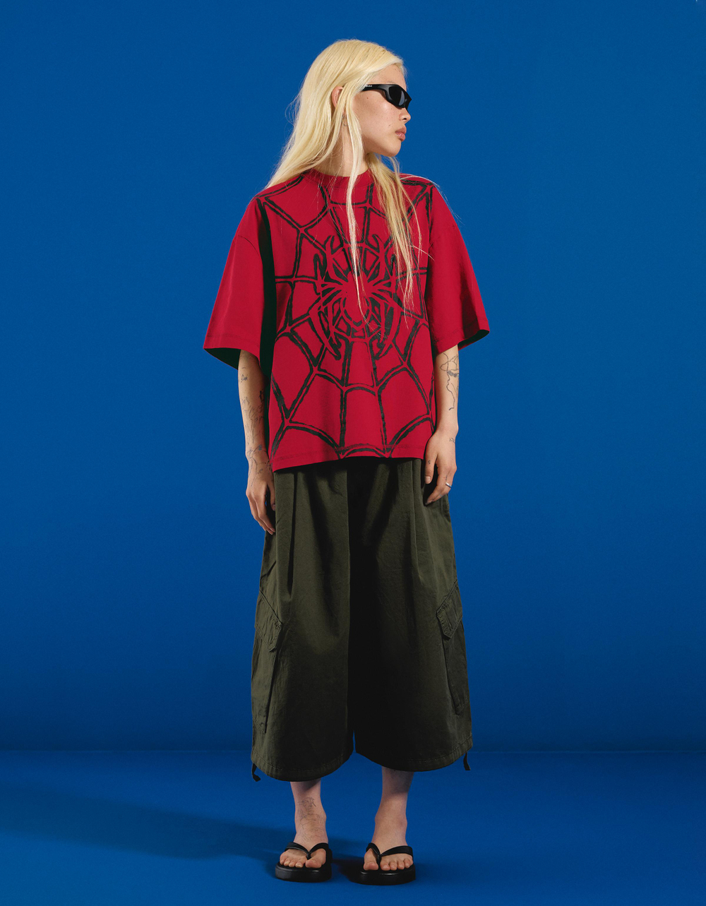 Мужская футболка boxy fit SPIDER-MAN - BERSHKA