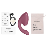 Розовый вибратор 19,5см с вакуумным стимулятором Womanizer Next Duo Dusky Pink WZ142SG3