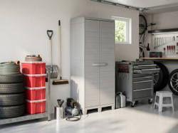 Уличный пластиковый шкаф Toomax Woody's XL Shelves Grey