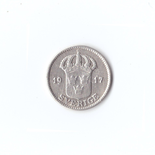 Швеция 25 эре 1917 г XF