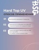 BSG Завершающий топ для ногтей Hard Top UV жесткий, с УФ-фильтром, без липкого слоя (20 мл)