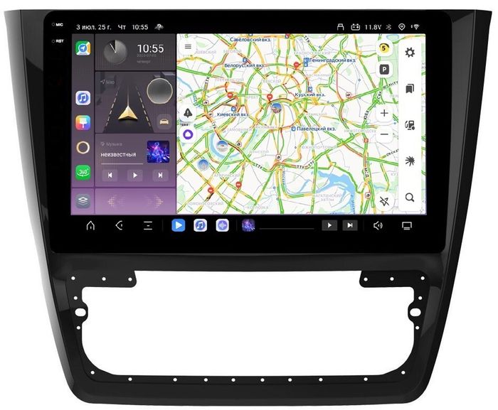 Магнитола для Skoda Yeti 2009-2018 (кондиционер) - Kuberg OL-1919 QLed+2K, Android 13, Быстрейшая, CarPlay, 4G SIM-слот
