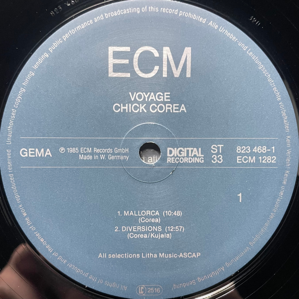 Chick Corea, Steve Kujala ‎– Voyage (Германия 1985г.) ECM