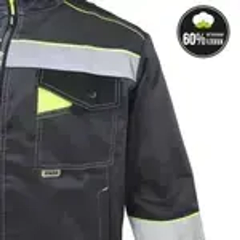 Костюм мужской (комплект) т/серый,лимон и чёрный (48-50) 96-100 182-188 КОРВЕТ КОТТОН сер/лим (48-50) 182-188
