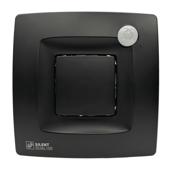 Вентилятор накладной Soler &amp; Palau Silent Dual 100 MATT BLACK (таймер, датчик влажности, датчик движения, программируемый)