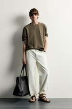 ФУТБОЛКА RELAXED FIT ИЗ МОДАЛА — ZARA