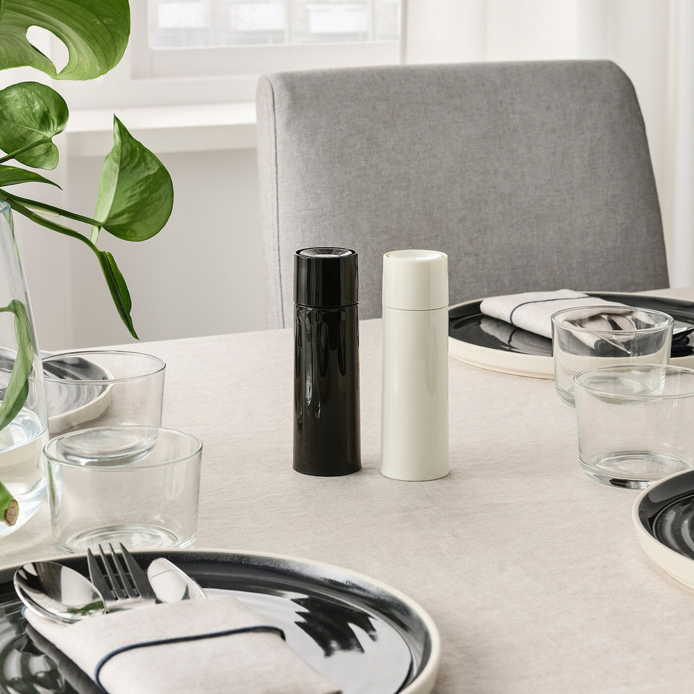 IKEA BARNASINNE  (ИКЕА БАРНАСИННЕ)  -  Кофемолка, черный/белый, 14 см
