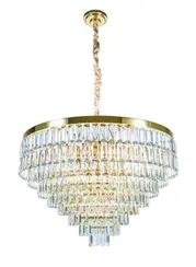 Люстра подвесная NewRgy 2752E/18A GOLD+CLEAR, 18×40 Вт, золотая и прозрачная