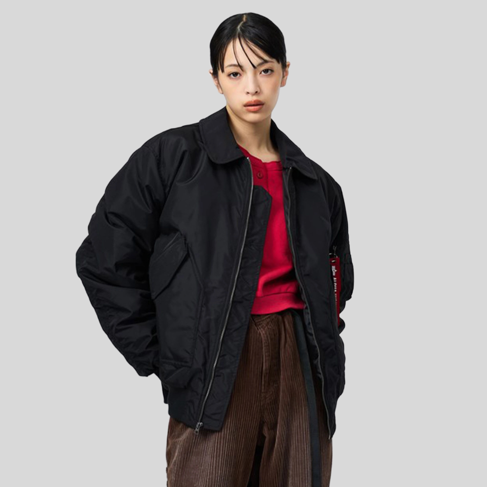 Куртка Alpha Industries CWU 45/P Relaxed Fit Flight Jacket Oxford Black (Черный)