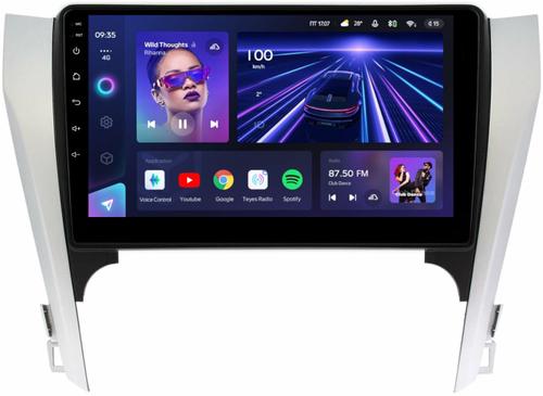 Магнитола для Toyota Camry 50 2011-2014 (рамка серебристо-черная 10) - Teyes CC3L на Android 10, CarPlay, 4G SIM-слот