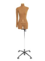 Манекен портновский Моника, комплект Премиум, размер 40, цвет Миндаль, в комплекте накладки и правая рука
