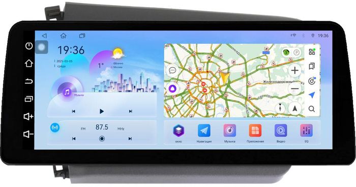 Магнитола для Honda Civic 9 седан 2012 левый руль - FarCar монитор 12.3" 2K QLED на Android 14, Быстрая, CarPlay, 4G SIM-слот