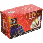 Гирлянда для улицы СЕТКА «Мерцание» ш2,0* в1,5 м 192 ламп LED, прозр.пров,1 реж.,IP-54, Мультицвет (возможность соединения)
