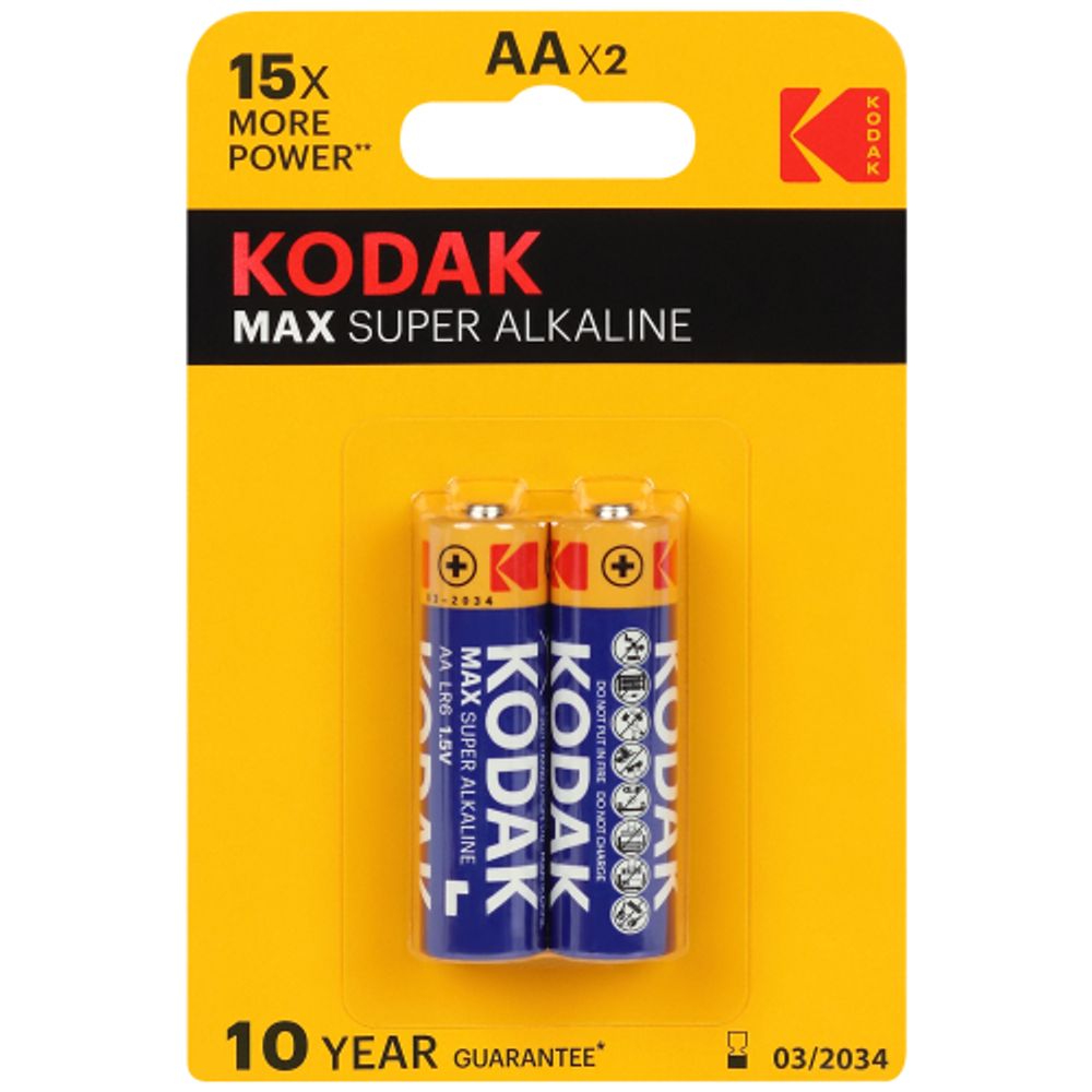 Батарейки Kodak LR6-2BL MAX SUPER Alkaline [KAA-2] | Батарейки Щелочные (Алкалиновые)