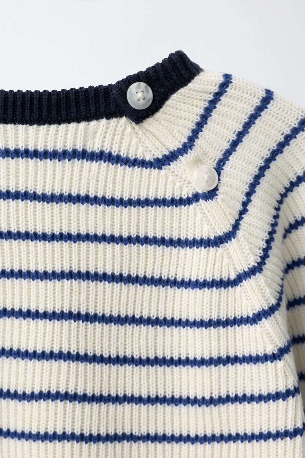 ZARA СВИТЕР В ПОЛОСКУ, СИНИЙ