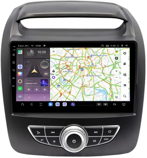 Магнитола для KIA Sorento 2012-2016 (климат на ШГУ) - Kuberg QLed, Android 13, Быстрейшая, CarPlay, SIM-слот