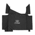 Ковры FAW J7, (экокожа, черный, серый кант, серая вышивка)