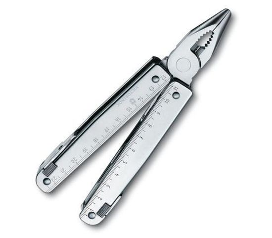 Мульти-инструмент VictorinoxМод. SwissTool X (лезвие pointed+напильник+ножницы)(115 мм)(чехол: кожа) - 27 функций