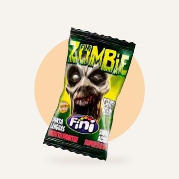 Леденцы с жевательной резинкой супер кислые Fini Zombie Super Sour Candy gum, 5 гр (Испания)