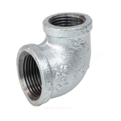 Угольник переходной чугун оц Ду 20х15 (3/4"х1/2") ВР/ВР Fittex PLUS