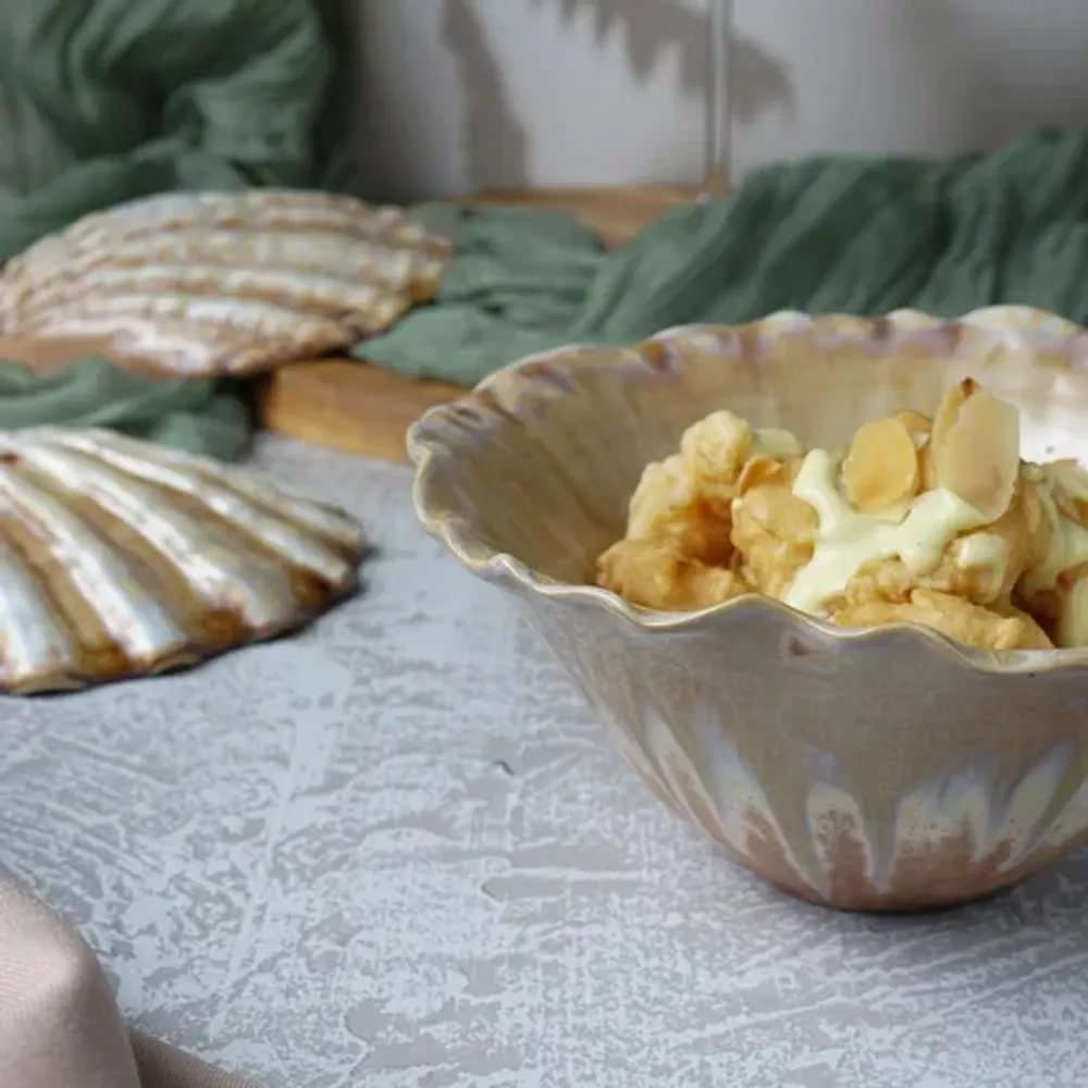 Салатник 200 мл d 11,3 см h8 см емкость для закусок Pearl Coral Flower Frutti di Mare P.L. [4]