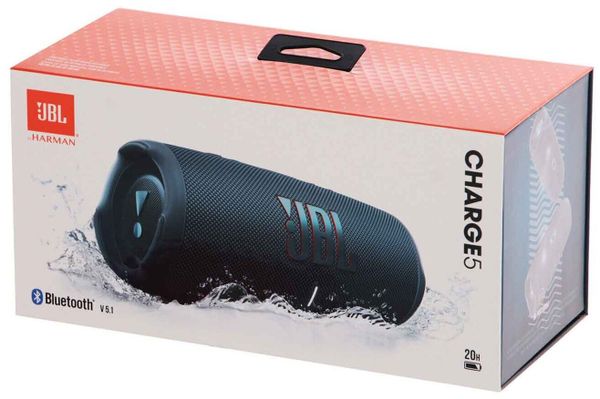 Портативная акустика JBL Charge 5, 40 Вт, синий