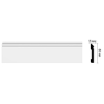 Плинтус Decormaster Дюропрофиль D005 ДМ