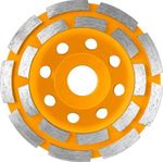 Чашка алмазная шлифовальная двухрядная Turbo 125х22 мм INGCO CGW021251