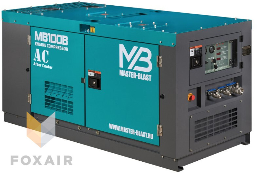 Винтовой дизельный компрессор Master Blast MB100B-7 + AC
