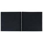 Фотоальбом 30х32 см, 48 черных листов, уголки, стикеры, ручка, клей, BRAUBERG Black Line, 880650