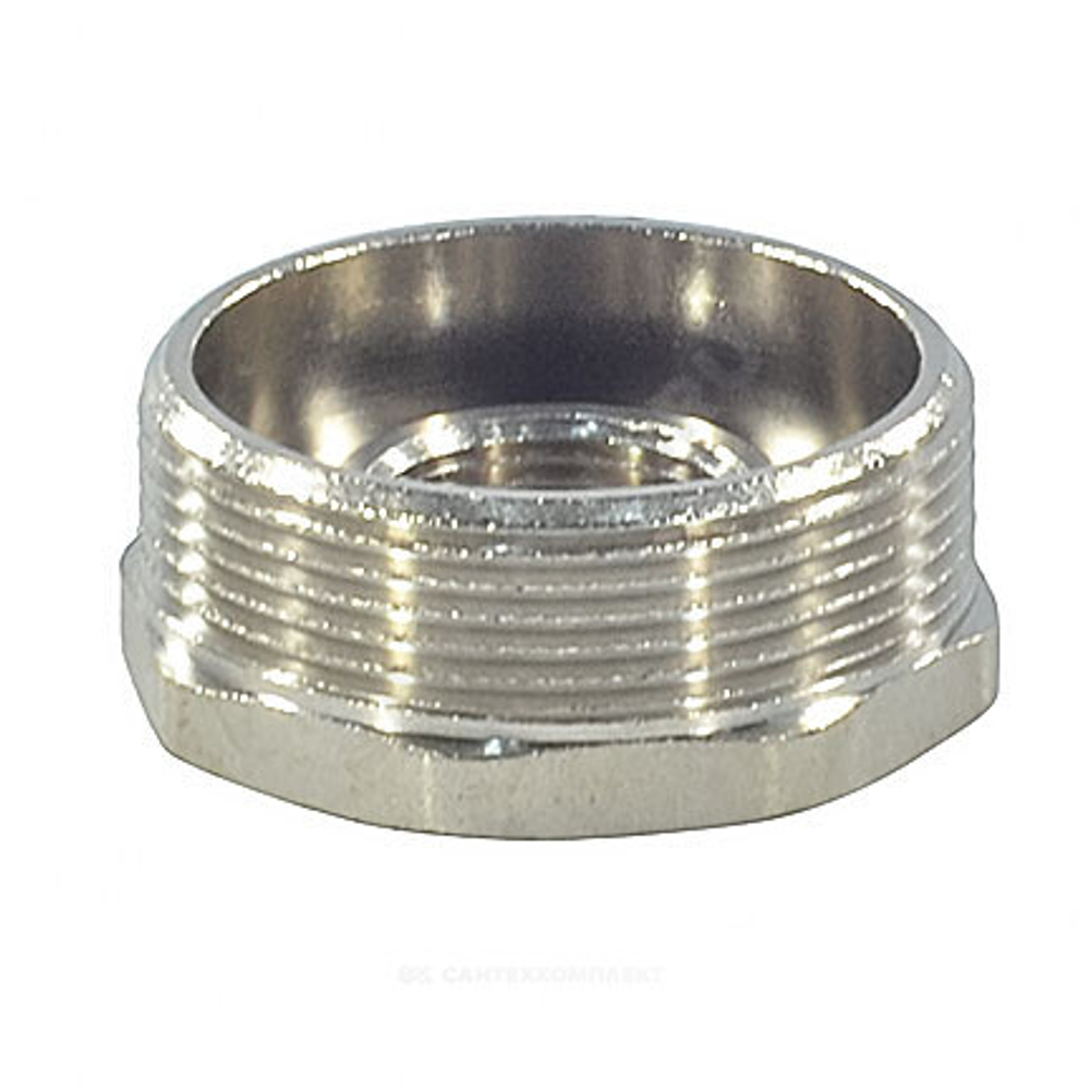 Футорка латунь никель Ду 50х25 (2"х1") НР/ВР SantechSystems