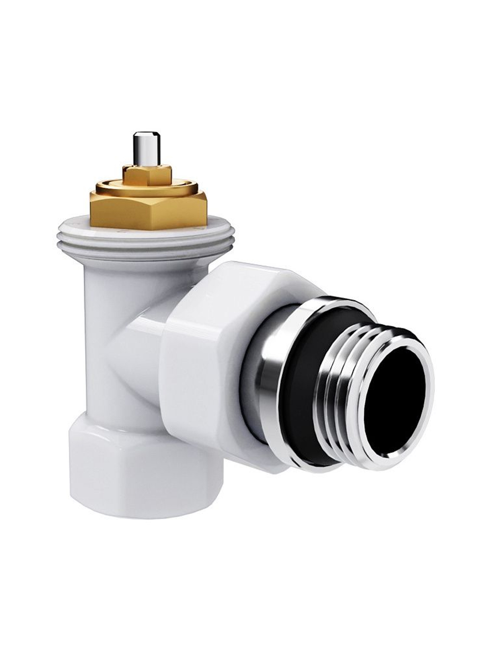 Набор термостатический угловой для радиатора Royal Thermo Design 1/2"М30х1,5 белый (RATVDU11212WH)