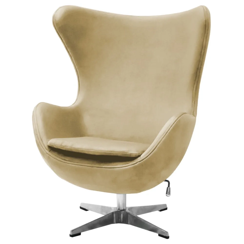 Кресло EGG STYLE CHAIR карамельный, искусственная замша