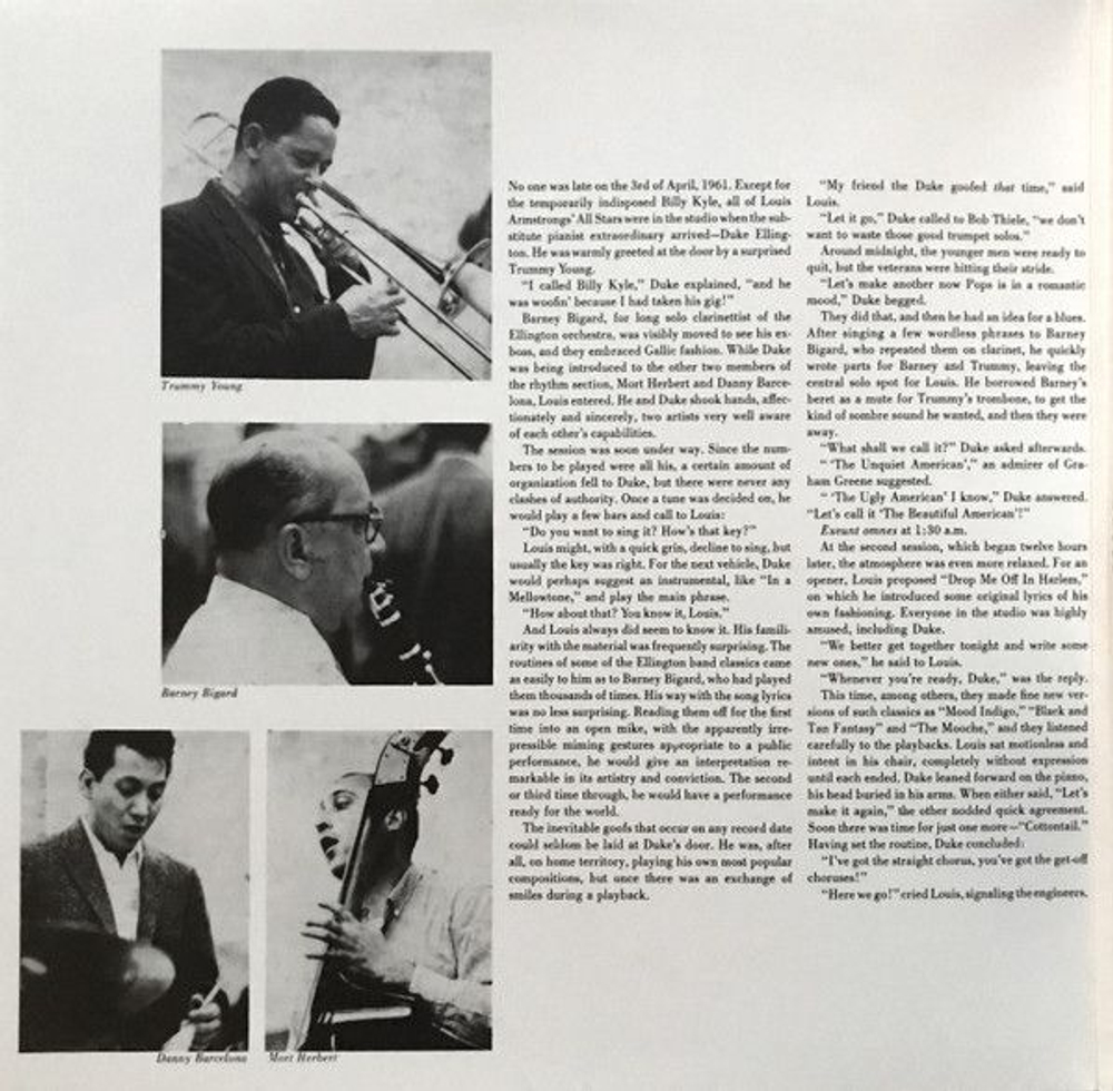 Louis Armstrong, Duke Ellington — Recording Together For The First Time (LP)
