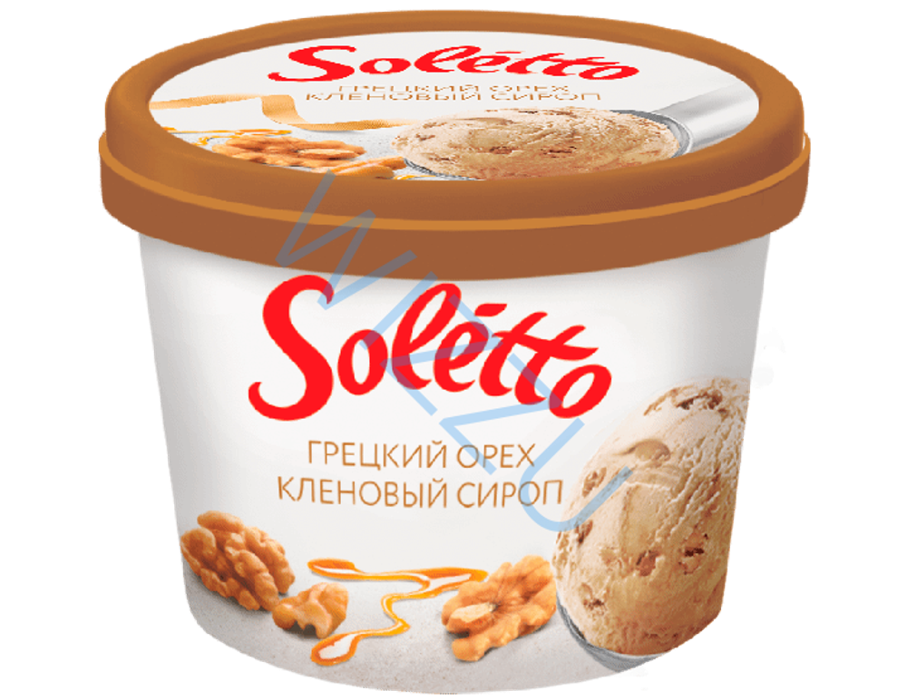 Мороженое Soletto Gourme грецкий орех с кленовым сиропом 190г