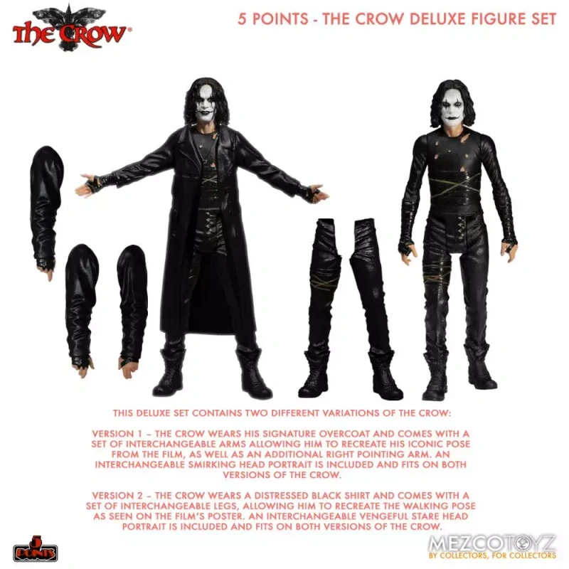 Фигурка Ворон — Mezco 5 Points The Crow Deluxe Set