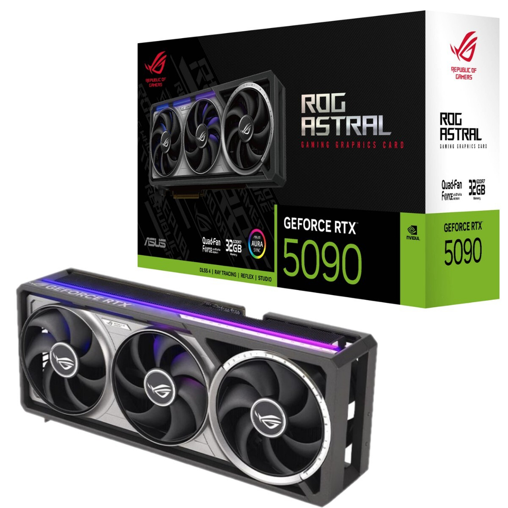 Видеокарта ASUS ROG ASTRAL RTX 5090 32G GDDR7 GAMING 512-bit, 2467 MHz