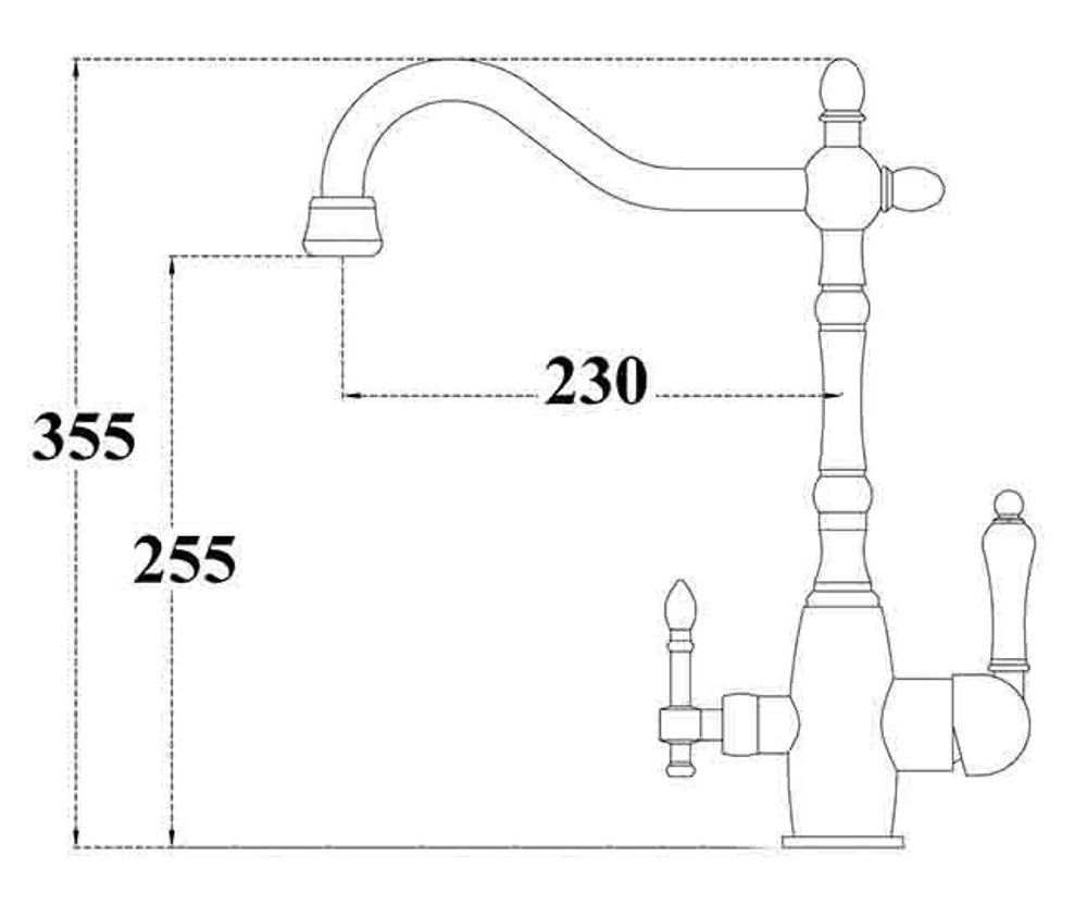 Смеситель для кухонной мойки ZORG Sanitary  (ZR 312 YF-33-NICKEL)