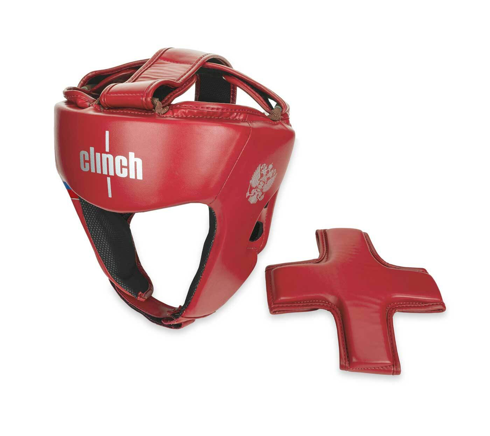 Шлем боксерский Clinch Olimp Dual красный C113
