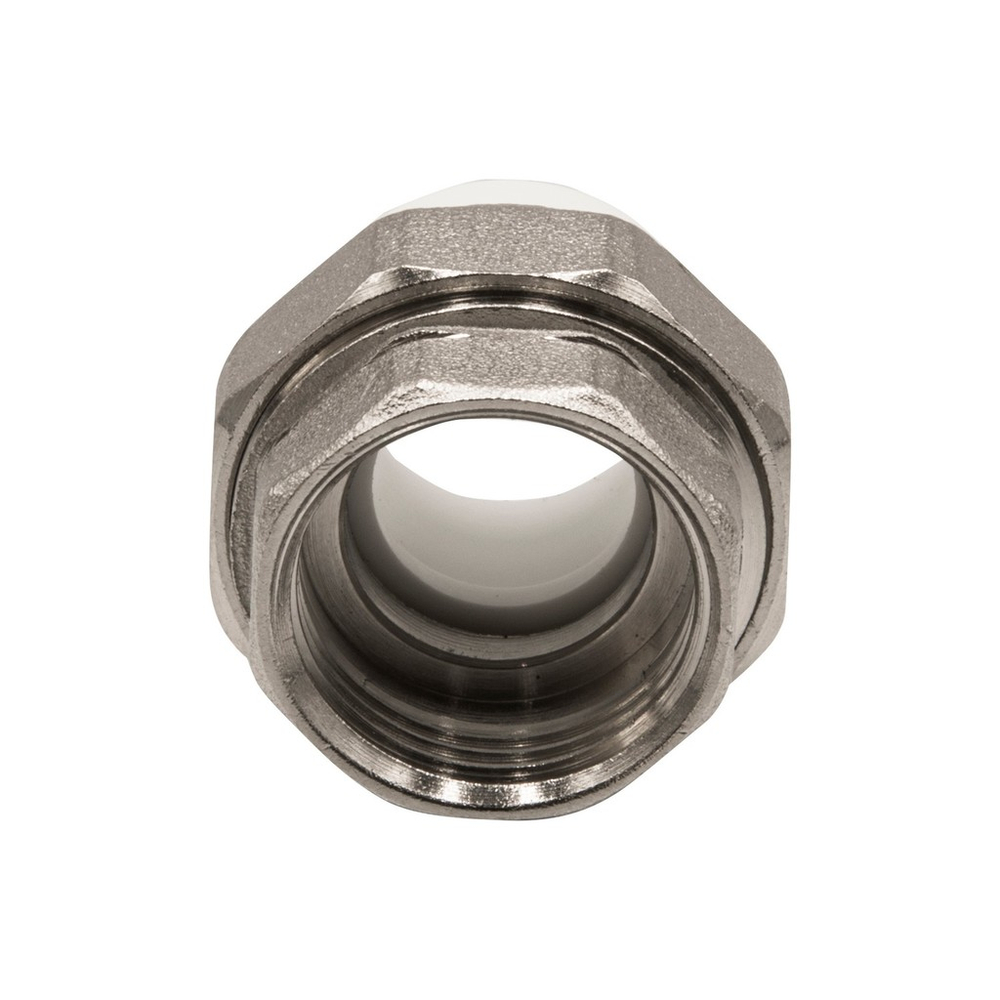 Муфта комб. разъемная, вн 20х3/4" EVER® БЕЛЫЙ штрихкод (Россия)