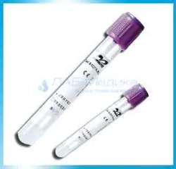 Пробирка "IMPROVACUTER" для гематологических исс. (ЭДТА-КЗ), 2мл,13х75мм, пластик,
