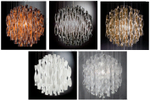 Pendant design lamp  AURA by AXO LIGHT/2 D 60 cm (Clear)