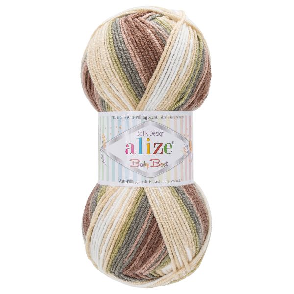 Пряжа Alize (Ализе) Baby Best Batik / уп.5 мот. по 100 г, 240м, 1893 секционный