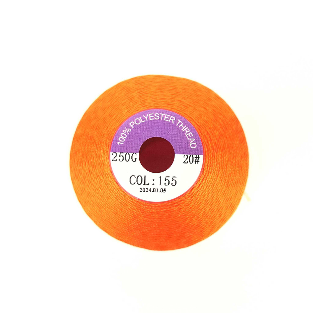 155 Нитки 20 Sinton Синтон 250G 1600м оранжевый